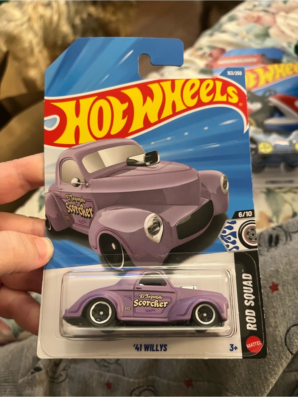 Hot Wheels '41 Willys Rod Squad Purple Diecast Car